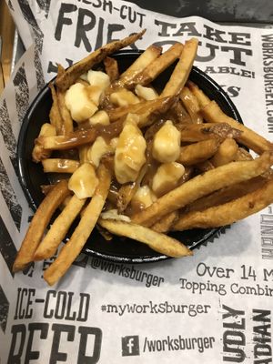 Poutine with vegan chao cheese  at The Works in Niagara Falls