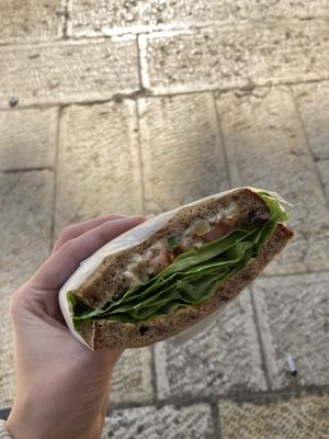 “Tuna” sandwich  at I'm Here Because of my Wife - Ani Po Biglal Ishti - אני פה בגלל אשתי in Jerusalem