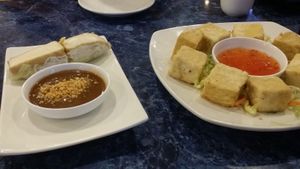 crispy tofu and fresh rolls at Pho Viet in West Melbourne
