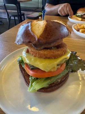 Mean Green Frankenburger at Veggie Grill by Next Level in El Segundo