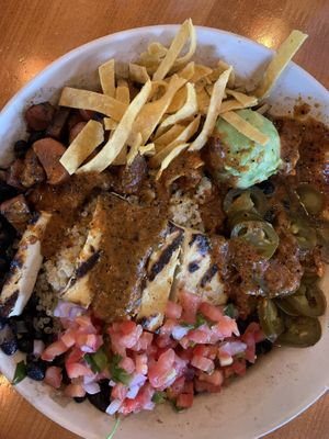 Sonoran bowl with grilled tofu at Veggie Grill by Next Level in El Segundo