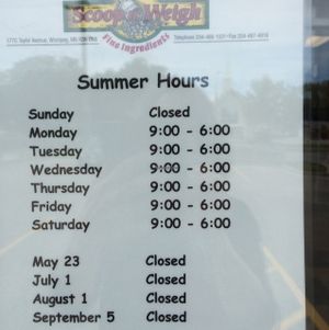 Summer hours, 2016 at Scoop 'n Weigh Bulk Foods in Winnipeg