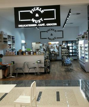 View from mall at Pickle & Must Deli in Warwick