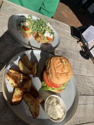 Avo on toast, BLT & wedges   at Perfect Break Vegetarian Cafe in Gerringong