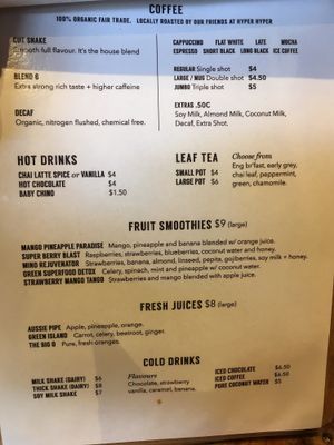 menu 3 at Perfect Break Vegetarian Cafe in Gerringong