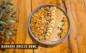 Banana Bowl at Perfect Break Vegetarian Cafe in Gerringong