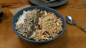 Berry bowl at Perfect Break Vegetarian Cafe in Gerringong