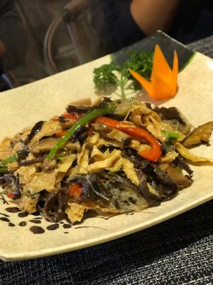 Guilin style veggies and tofu at Pure Lotus in Yangshuo