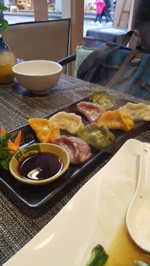Steamed dumplings at Pure Lotus in Yangshuo