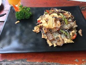 bean curd skins and noodles at Pure Lotus in Yangshuo