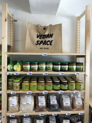 Shelf  at Vegan Space in Seoul