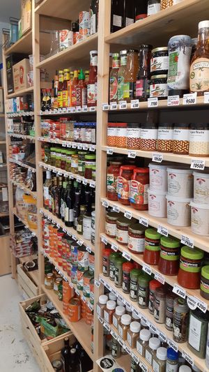 Inside the shop  at Vegan Space in Seoul