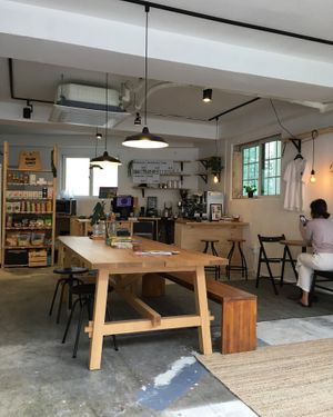 from the entrance at Vegan Space in Seoul