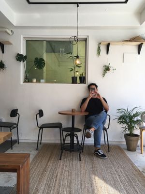 a angle to the window at Vegan Space in Seoul