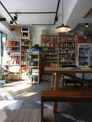 grocery section at Vegan Space in Seoul