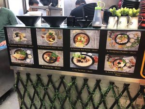 Menu board at Taste of Joy by CCM Foods in North Singapore