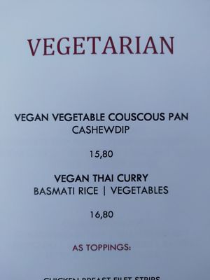 2 vegan main dishes at Messmer in Bregenz