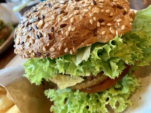 vegan burger at The Orange in Fulda