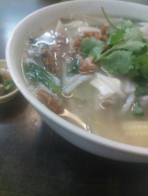 Fish bihun soup at CunThi Good Taste Vegetarian in Penang