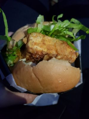 Vegan chicken burger at Anti Burger in Panama City