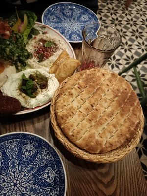 Flatbread at Comptoir Libanais in Bath