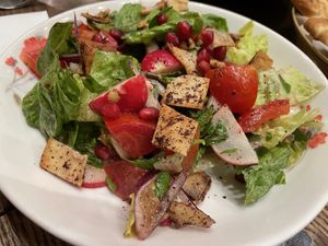 The house salad  at Comptoir Libanais in Bath