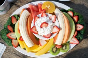 Fruit Plate can be made Vegan!  at Coyote Grill in Laguna Beach