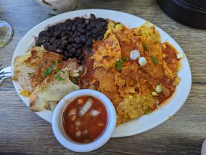Chilaquiles with Just Egg at Coyote Grill in Laguna Beach
