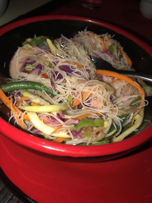 Asian restaurant with veggie wok with ginger at Radisson Blu Udaipur Palace in Mezraya