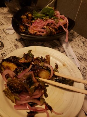 Best Brussel sprouts I've ever had! at Moshi Moshi in Tacoma