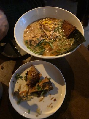 Tonyu and vegan spring roll special! at Moshi Moshi in Tacoma