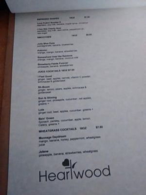 Menu 4 at Heartwood Bakery & Cafe in Halifax