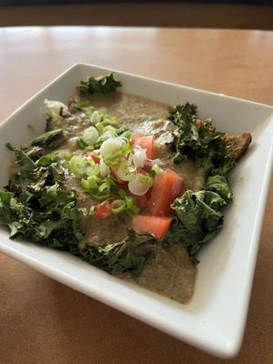 Green poutine   at Heartwood Bakery & Cafe in Halifax