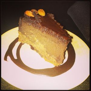 Mocha almond vegan cheesecake at Heartwood Bakery & Cafe in Halifax