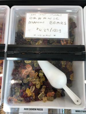 Bulk vegan gummies at Nada in Vancouver