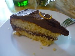 Orange chocolate pie at Botanica in Magdeburg