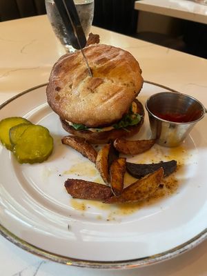 Beet Burger  at Mint in Glens Falls