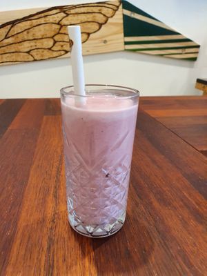 Blue smoothie 
Vegan option available  at Ink Mind Core in Mount Waverley