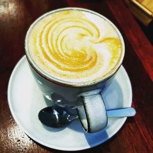 Almond milk latte at Ink Mind Core in Mount Waverley