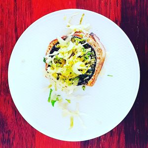 Mushroom sauerkraut sourdough toast at Ink Mind Core in Mount Waverley