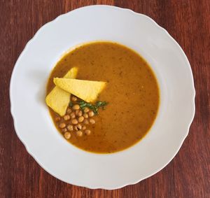 Tomato and basil soup with polenta at Ink Mind Core in Mount Waverley