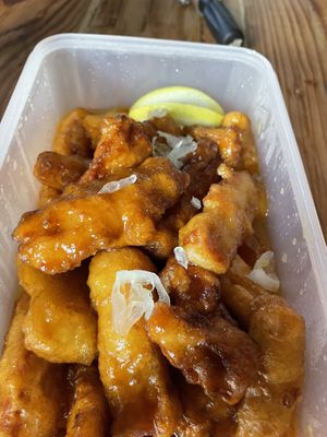 Lemon soy chicken  at Shang Hai in Santa Barbara