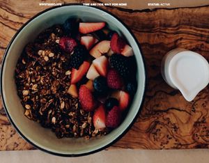 Vegan granola bowl  at Baker and Spice in Kuwait City