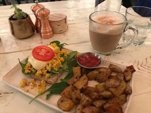 Tofu Benedict at Lotus in Jackson