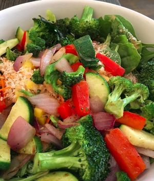 Bombay Bowl. That broccoli was great :) at Lotus in Jackson