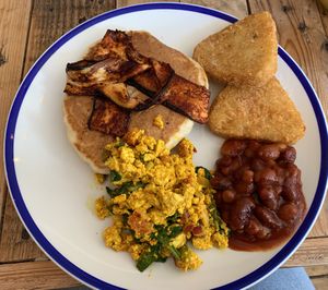 Vegan Brunch Stack at Unity Grill in Ayr
