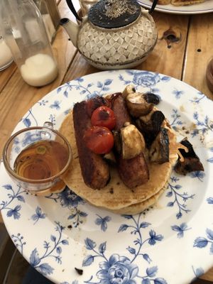 Breakfast pancakes at Unity Grill in Ayr