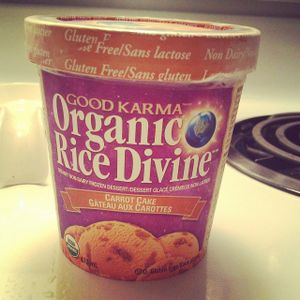 Vegan carrot cake ice cream! at Organic Earth Market in Halifax