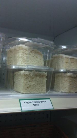Vegan cake at Organic Earth Market in Halifax