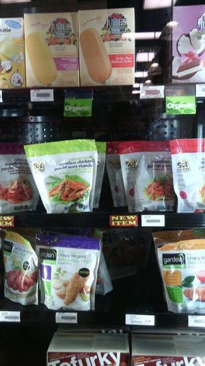 Freezer items at Organic Earth Market in Halifax